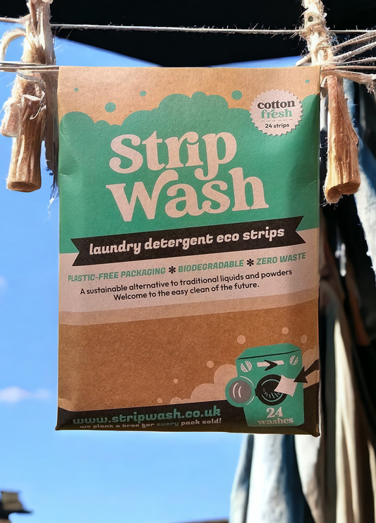 Strip wash laundry detergent